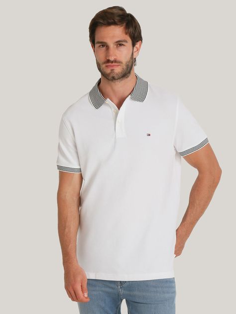 Polo Con Rayas Regular Fit Blanco Tommy Hilfiger-0