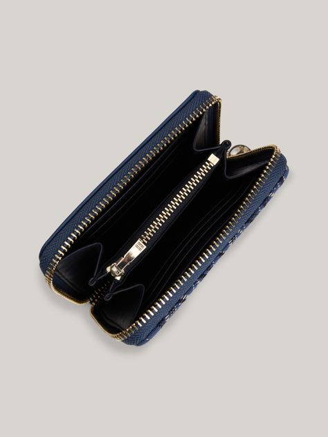 Billetera Diseño Jacquard Cierre Azul Tommy Hilfiger-3