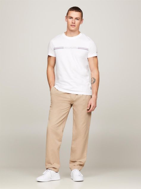 Polera Logo Slim Fit Blanco Tommy Hilfiger-1