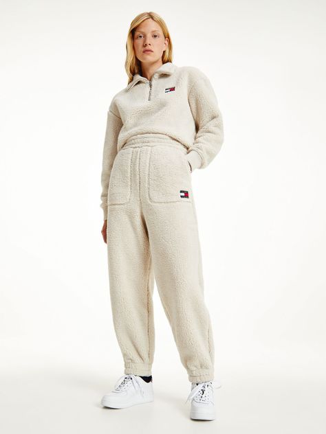 Jogger Amplios De Polar Beige Tommy Jeans F2-0