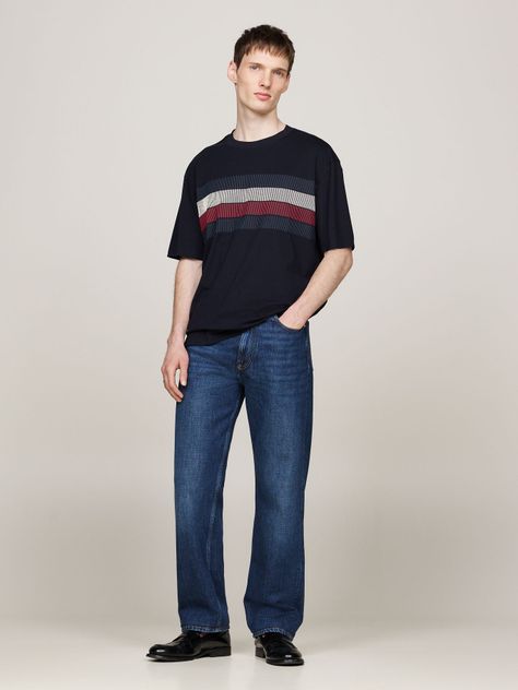 Polera Shadow Global Stripe Azul Tommy Hilfiger-1
