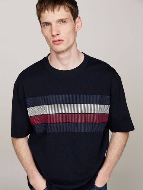 Polera Shadow Global Stripe Azul Tommy Hilfiger-3