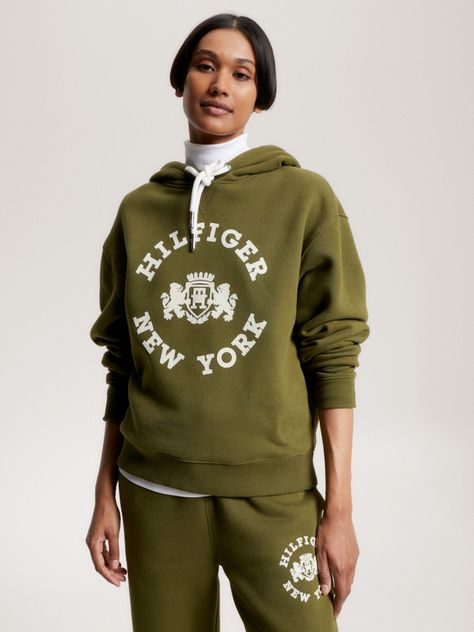 Polerón Hoodie Con Logo Varsity Verde Tommy Hilfiger-0