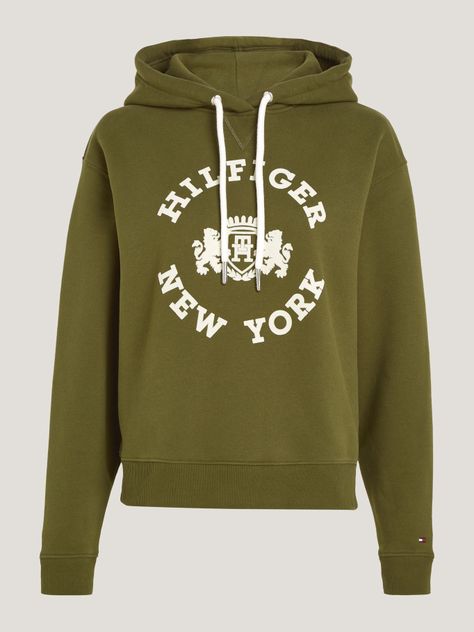 Polerón Hoodie Con Logo Varsity Verde Tommy Hilfiger-4