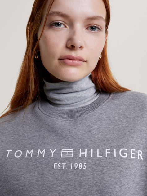 Polerón Modern Con Logo Gris Tommy Hilfiger-3