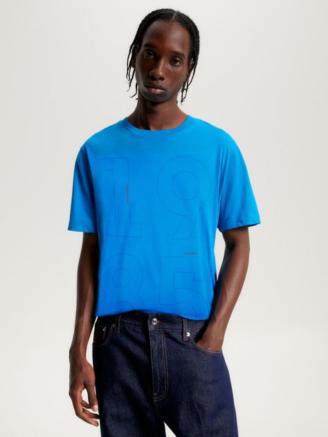 Polera Modern Graphic Logo Celeste Tommy Hilfiger-0