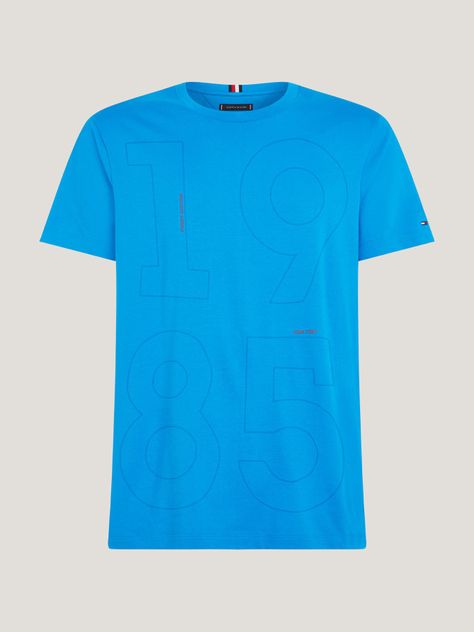 Polera Modern Graphic Logo Celeste Tommy Hilfiger-4