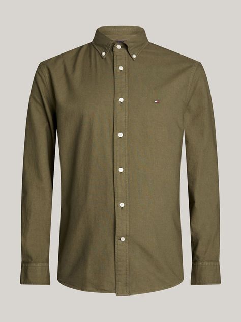 Camisa Oxford Regular Fit Verde Tommy Hilfiger-4