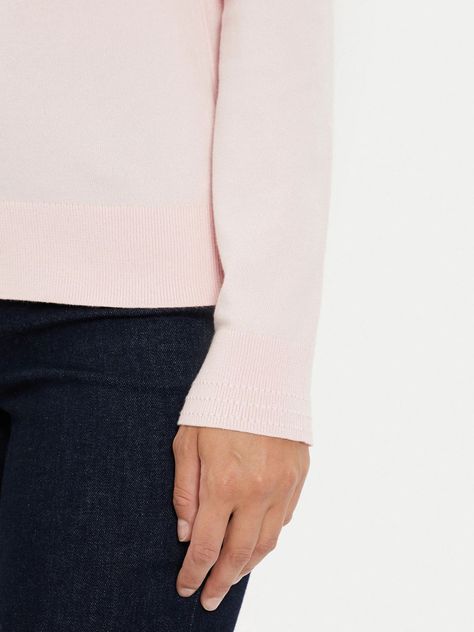 Sweater Solid V-Neck Rosado Tommy Hilfiger-4
