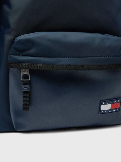 Mochila Solid Con Logo Engomado Azul Tommy Hilfiger-3