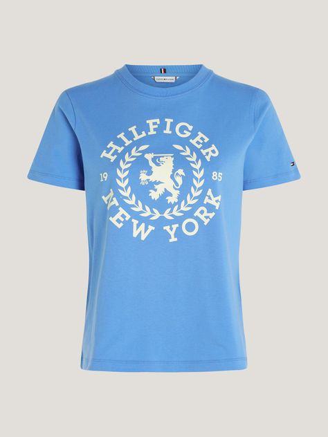 POLERA REGULAR FIT LOGO CREST CELESTE TOMMY HILFIGER-4