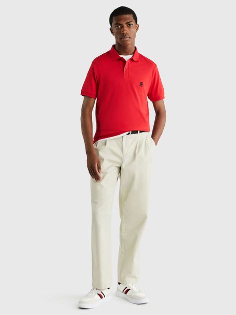 POLO REGULAR FIT SMALL LOGO ROJO TOMMY HILFIGER-1