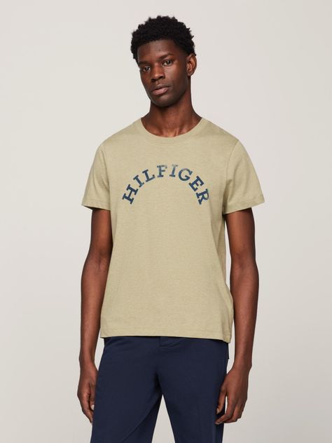 Polera Logo Arqueado Regular Fit Café Tommy Hilfiger-0
