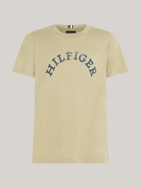 Polera Logo Arqueado Regular Fit Café Tommy Hilfiger-4