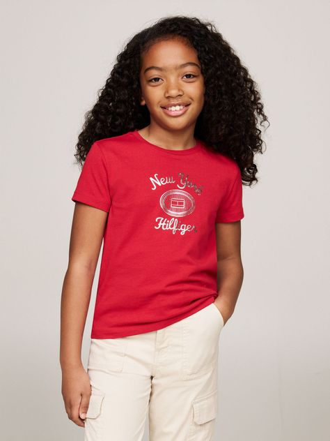 Polera Con Logo Metalizado Rojo Tommy Hilfiger-0