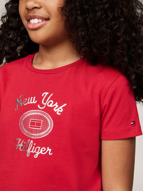 Polera Con Logo Metalizado Rojo Tommy Hilfiger-3