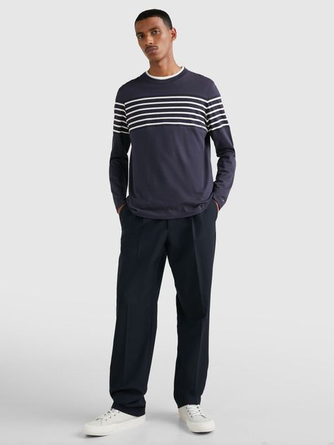 Polera  Striped Con Logo Azul Tommy Hilfiger-1
