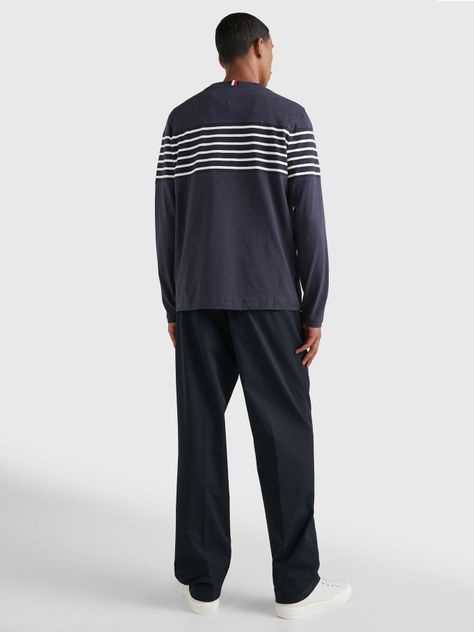 Polera  Striped Con Logo Azul Tommy Hilfiger-2