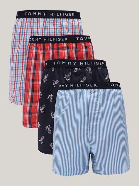 Pack De 4 Bóxers Woven Con Print Multicolor Tommy Hilfiger-0