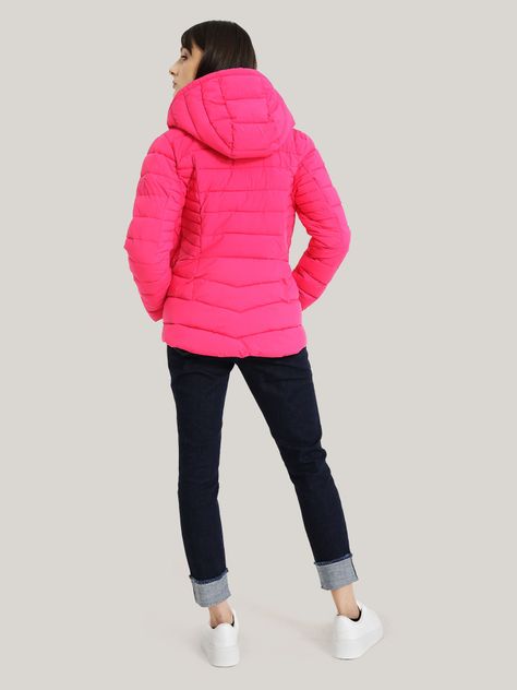PARKA ACOLCHADA CIERRE Y GORRO ROSADO TOMMY HILFIGER-2
