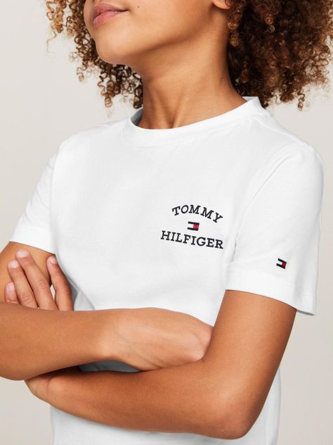 Polera C-Neck Con Logo Blanco Tommy Hilfiger-3