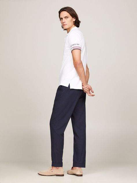 Polo Flag Con Ribetes Slim Fit Blanco Tommy Hilfiger-2