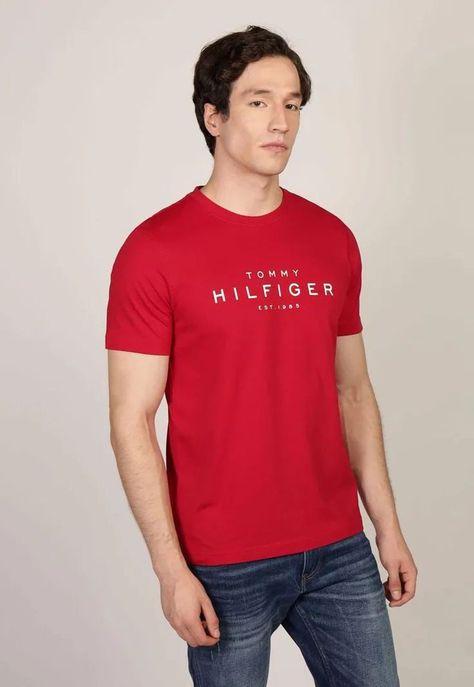 Polera Big Logo Regular Fit Rojo Tommy Hilfiger-0