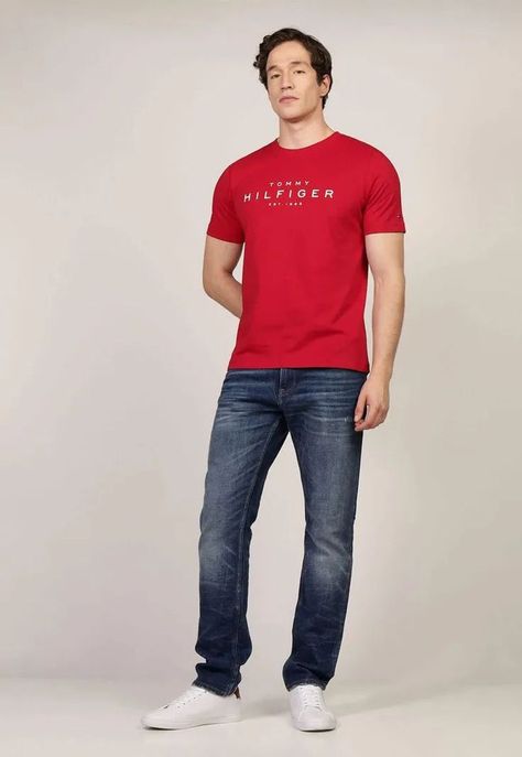 Polera Big Logo Regular Fit Rojo Tommy Hilfiger-1