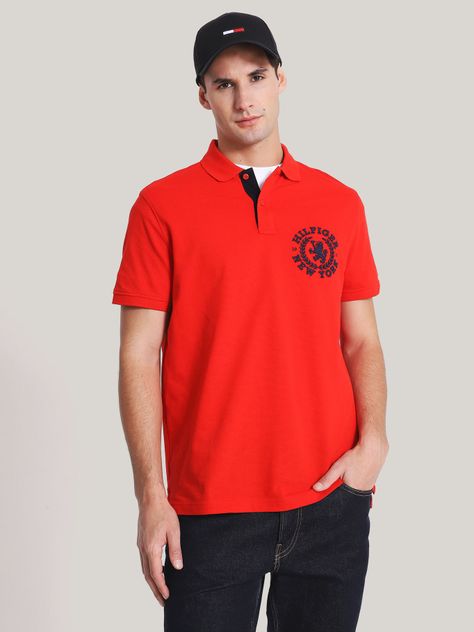 Polo Regular Fit Small Logo Rojo Tommy Hilfiger-0