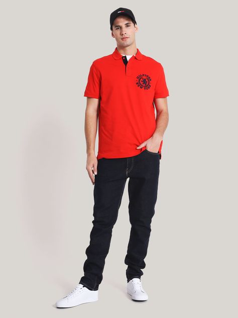 Polo Regular Fit Small Logo Rojo Tommy Hilfiger-1