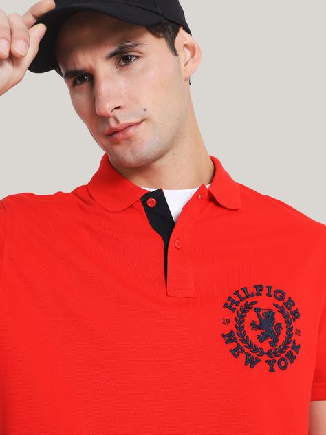Polo Regular Fit Small Logo Rojo Tommy Hilfiger-3