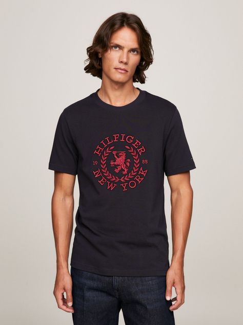 POLERA BIG I CREST LOGO AZUL TOMMY HILFIGER-0