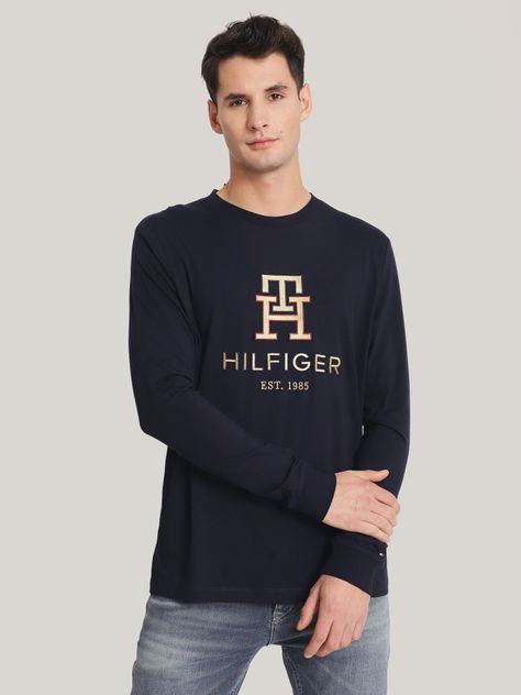 Polera Icon Golden Logo Azul Tommy Hilfiger-0