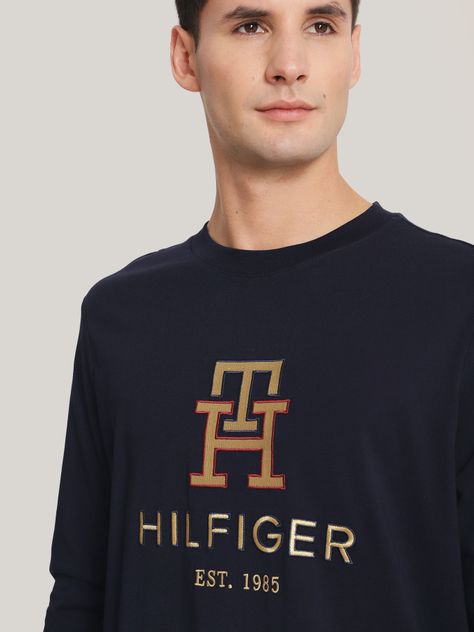 Polera Icon Golden Logo Azul Tommy Hilfiger-3
