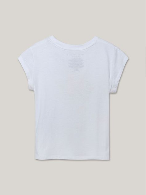 Polera De Niña Con Logo Grande Blanco Tommy Hilfiger-1