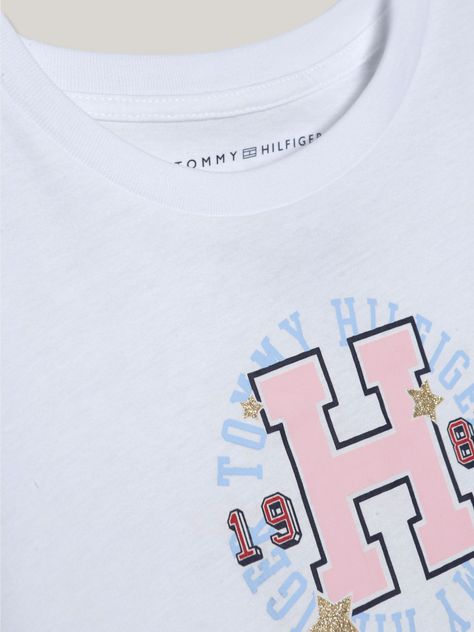 Polera De Niña Con Logo Grande Blanco Tommy Hilfiger-3