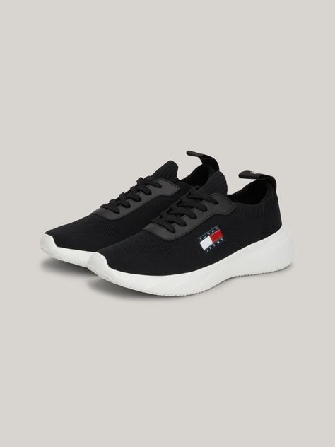 Zapatillas Running De Punto Negro Tommy Hilfiger-0