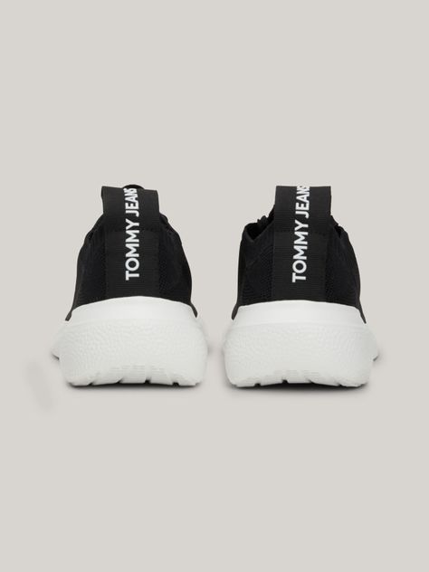 Zapatillas Running De Punto Negro Tommy Hilfiger-1
