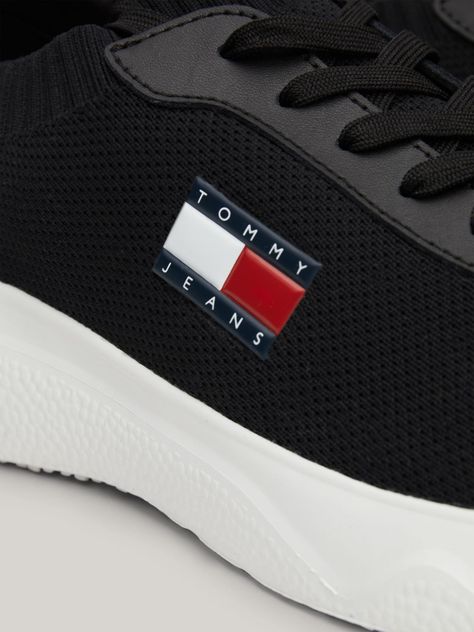 Zapatillas Running De Punto Negro Tommy Hilfiger-6