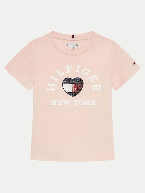 Polera Niña Con Logo Nyc Rosado Tommy Hilfiger-0
