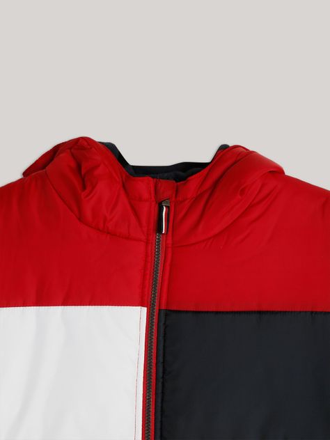 Tommy Pieced Puffer Rojo Tommy Hilfiger-3
