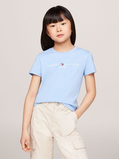 Polera Essential C1 Organic Cotton Celeste Tommy Hilfiger-0