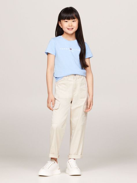 Polera Essential C1 Organic Cotton Celeste Tommy Hilfiger-1