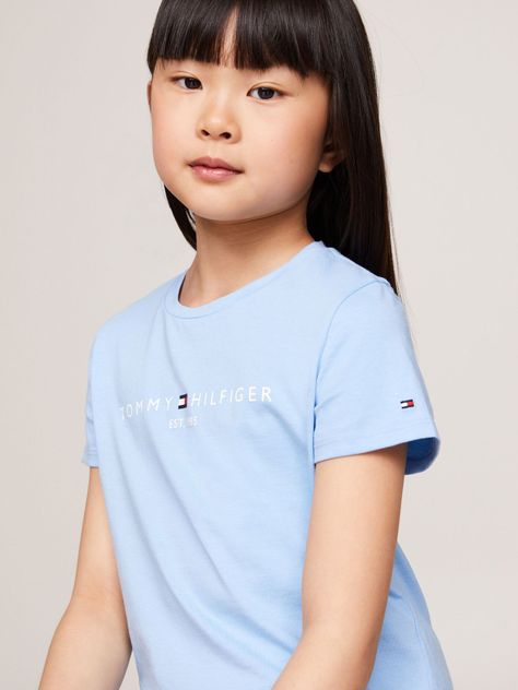 Polera Essential C1 Organic Cotton Celeste Tommy Hilfiger-3