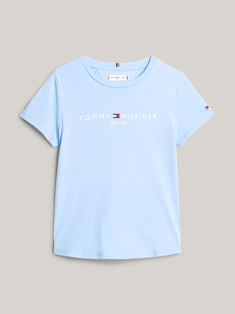 Polera Essential C1 Organic Cotton Celeste Tommy Hilfiger-4