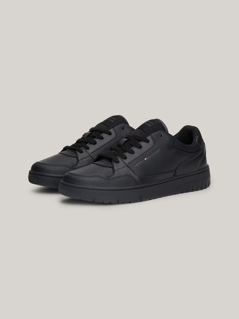 Zapatillas Essential De Cuero Negro Tommy Hilfiger-0