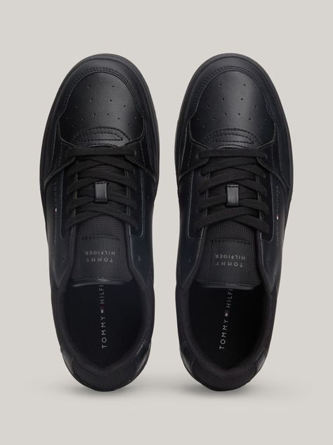 Zapatillas Essential De Cuero Negro Tommy Hilfiger-2