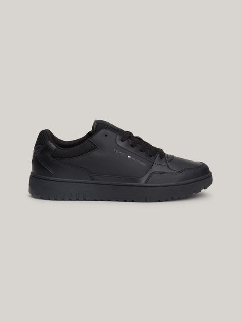 Zapatillas Essential De Cuero Negro Tommy Hilfiger-4