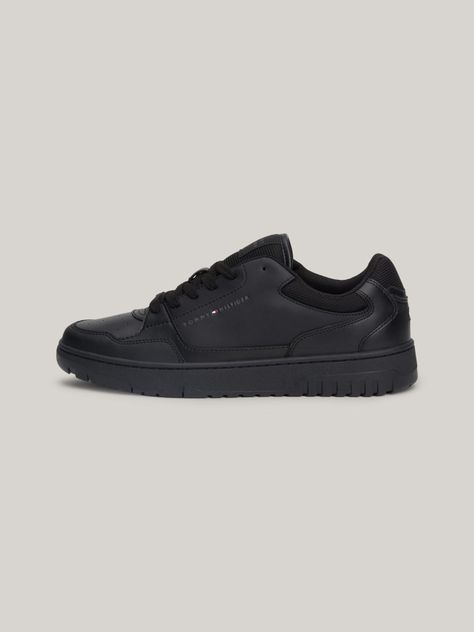 Zapatillas Essential De Cuero Negro Tommy Hilfiger-5