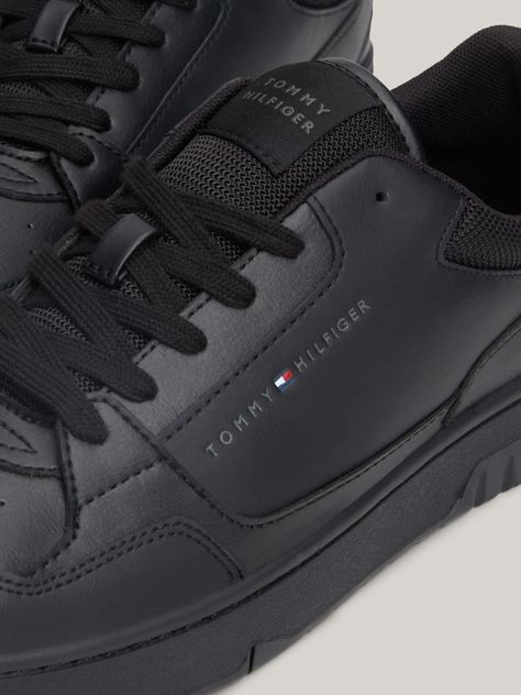 Zapatillas Essential De Cuero Negro Tommy Hilfiger-6